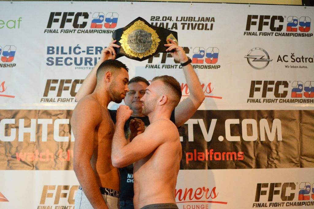 FFC 29 Ljubljana weigh-in results: Brestovac 12 kg heavier than Poturak, tensions between Petje and Danenberg