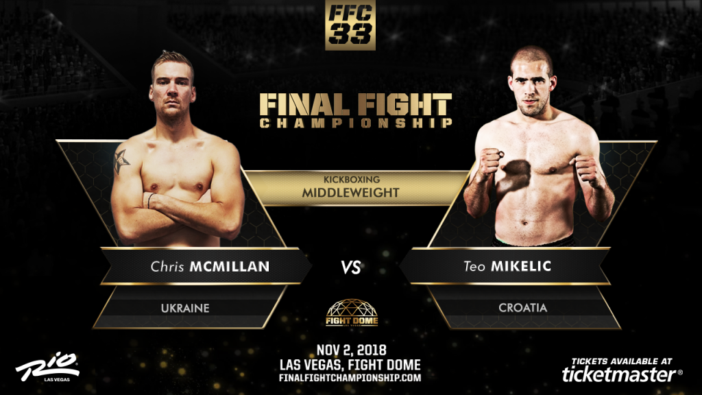 Kickboxing Stars Clash at FFC 33 Nov. 2 at Fight Dome Las Vegas